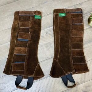 Mary's Hunting Leg Gaiters 100% Leather Size Small